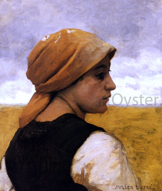  Julien Dupre Peasant Woman in Profile - Canvas Art Print