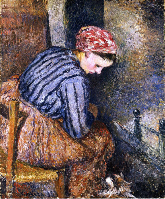 Camille Pissarro Peasant Woman Warming Herself - Canvas Art Print