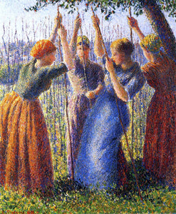  Camille Pissarro Peasant Women Planting Stakes - Canvas Art Print