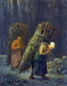  Jean-Francois Millet Peasant-Girls with Brushwood - Canvas Art Print