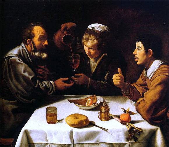  Diego Velazquez Peasants at a Table - Canvas Art Print