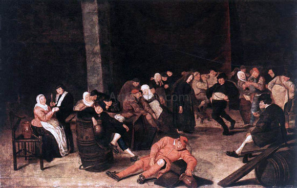  Harmen Hals Peasants at a Wedding Feast - Canvas Art Print
