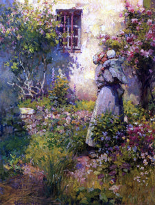  Robert Vonnoh Peasant's Garden - Canvas Art Print