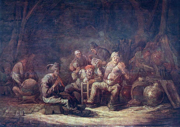  Benjamin Gerritsz Cuyp Peasants in the Tavern - Canvas Art Print