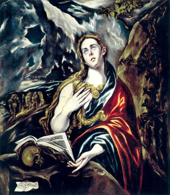  El Greco Penitent Magdalen - Canvas Art Print