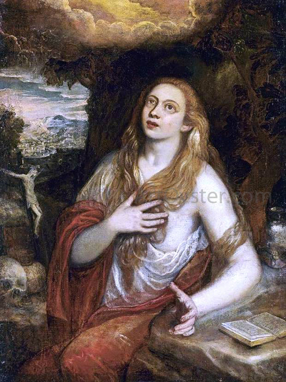  Domenico Robusti Penitent Magdalene - Canvas Art Print