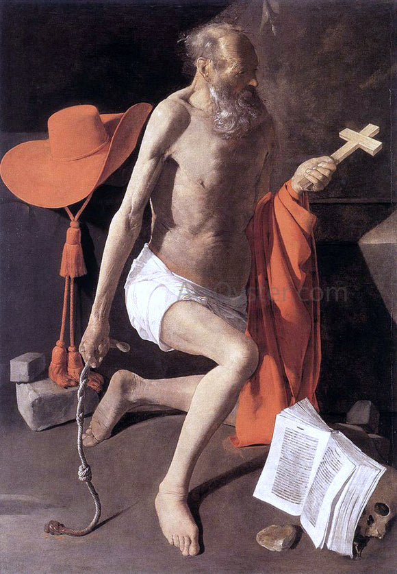  Georges De La Tour Penitent St Jerome - Canvas Art Print