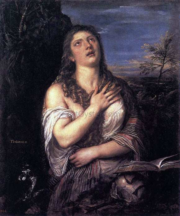 Titian Penitent St Mary Magdalene - Canvas Art Print