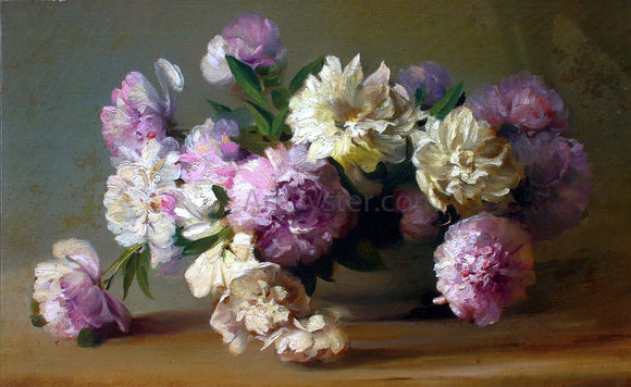  Charles Ethan Porter Peonies in a Bowl - Canvas Art Print