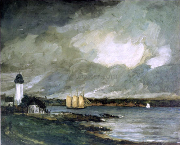  Robert Henri Pequot Light House, Connecticut Coast - Canvas Art Print