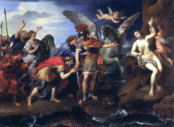 Pierre Mignard Perseus and Andromeda - Canvas Art Print