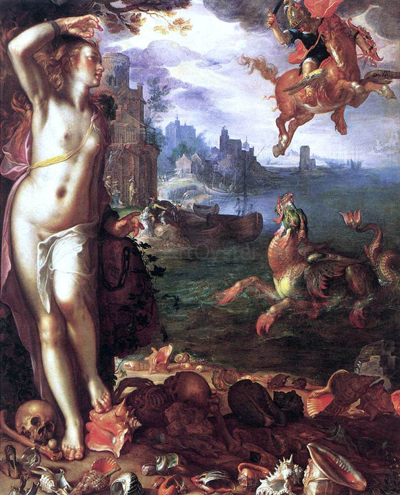  Joachim Wtewael Perseus and Andromeda - Canvas Art Print