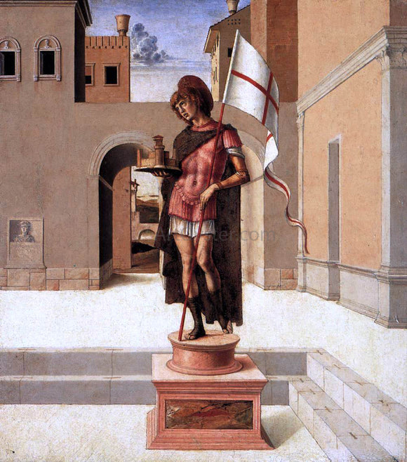  Giovanni Bellini Pesaro Altarpiece (predella) - Canvas Art Print