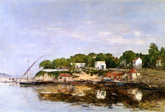 Eugene-Louis Boudin Petit Port de Saint-Jean near Villefranche - Canvas Art Print