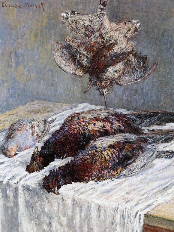  Claude Oscar Monet Pheasants, Woodcocks and Partridges - Canvas Art Print