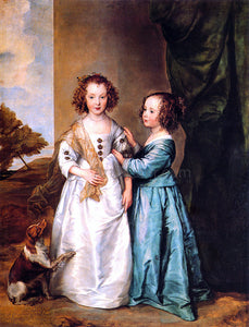  Sir Antony Van Dyck Philadelphia and Elizabeth Wharton - Canvas Art Print