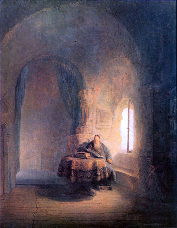  Rembrandt Van Rijn Philosopher Reading - Canvas Art Print