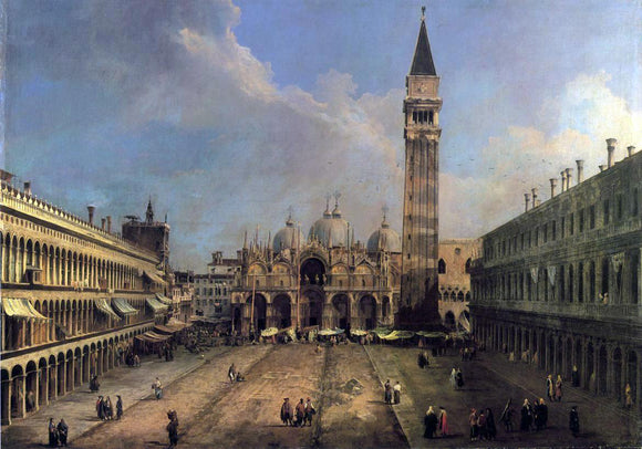  Canaletto Piazza San Marco: Looking East along the Central Line - Canvas Art Print