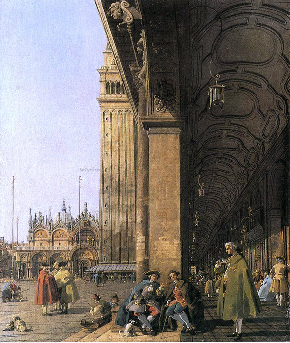  Canaletto Piazza San Marco, Looking East from the Southwest Corner (also known as Piazza San Marco and he Colonnade) - Canvas Art Print