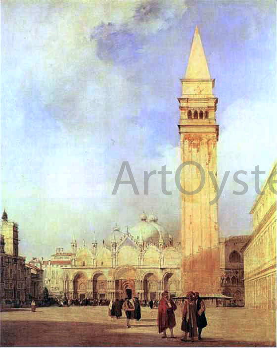  Richard Parkes Bonington Piazza San Marco, Venice - Canvas Art Print