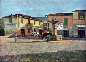  Telemaco Signorini Piazzetta a Settignano - Canvas Art Print