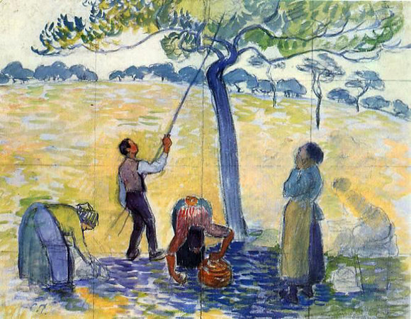  Camille Pissarro Picking Apples - Canvas Art Print