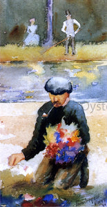  Maurice Prendergast Picking Flowers - Canvas Art Print