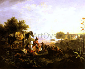  Peter Von Hess Picking the Grapes - Canvas Art Print