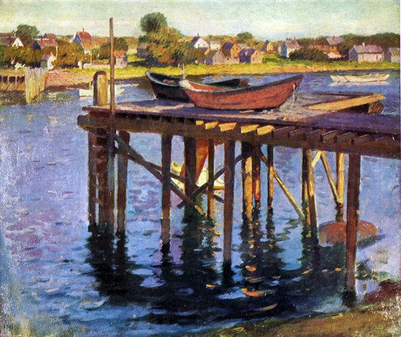  Frank Duveneck A Pier at Gloucester - Canvas Art Print