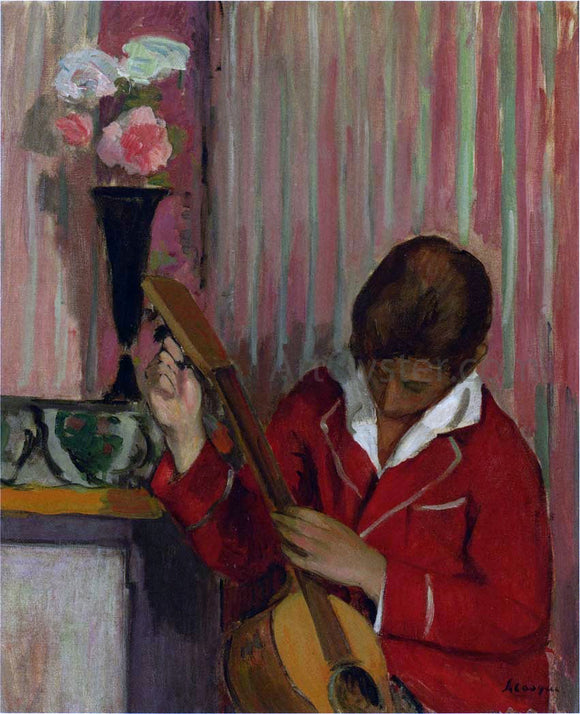  Henri Lebasque Pierre Labasque Playing a Guitar - Canvas Art Print