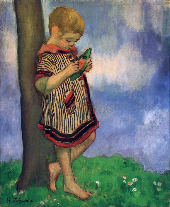  Henri Lebasque Pierre Labasque with a Small Boat - Canvas Art Print