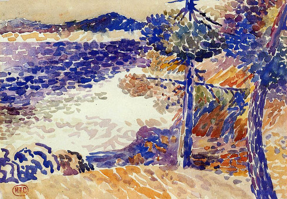  Henri Edmond Cross Pines by the Sea - Canvas Art Print