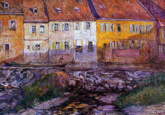  Anna Boch Pink and Yellow Houses - Canvas Art Print