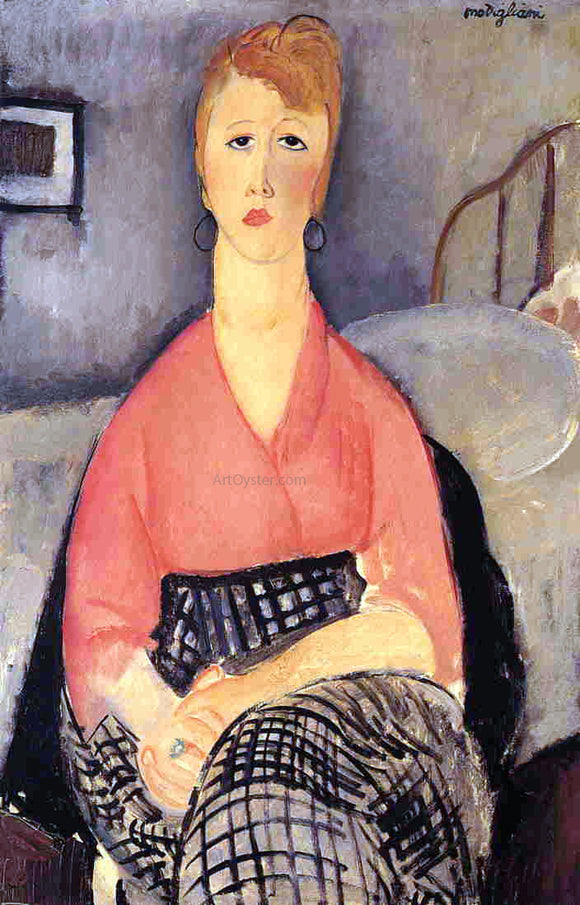  Amedeo Modigliani Pink Blouse - Canvas Art Print
