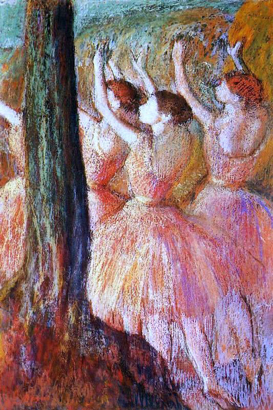  Edgar Degas Pink Dancers - Canvas Art Print