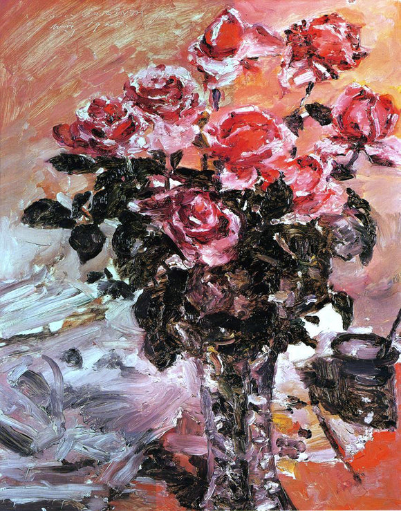  Lovis Corinth Pink Roses - Canvas Art Print