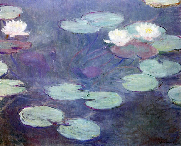  Claude Oscar Monet Pink Water-Lilies - Canvas Art Print