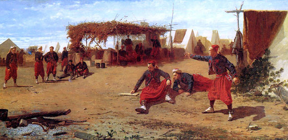  Winslow Homer Pitching Quoits (also known as Pitching Horseshoes or Quoit Players) - Canvas Art Print
