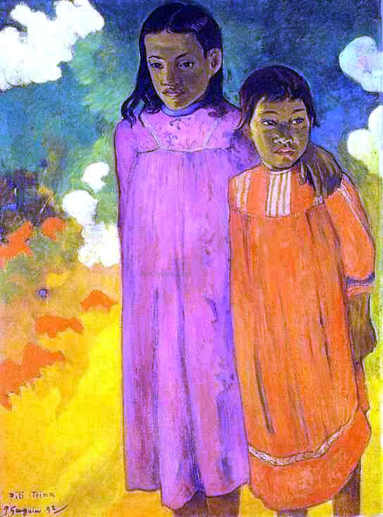  Paul Gauguin Piti teina (also known as Two Sisters) - Canvas Art Print