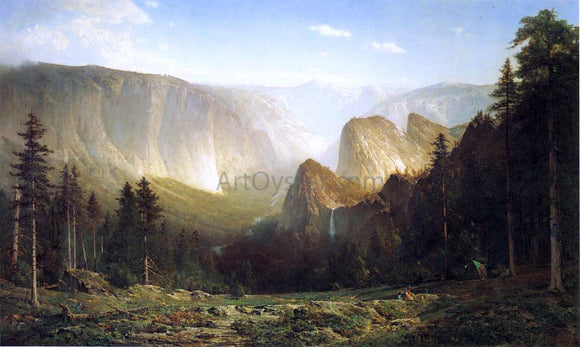  Thomas Hill Piute camp, Great Canyon of the Sierra, Yosemite - Canvas Art Print