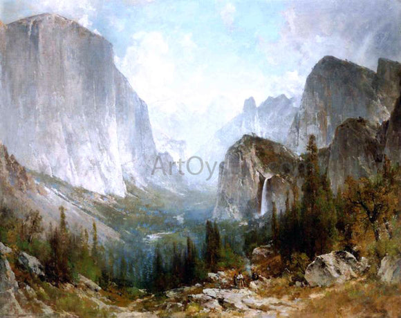  Thomas Hill Piute Indians at the Gates of Yosemite - Canvas Art Print
