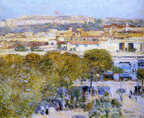  Frederick Childe Hassam Place Centrale and Fort Cabanas, Havana - Canvas Art Print