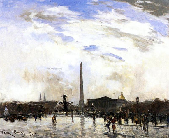  Frank Myers Boggs Place de la Concorde, Paris - Canvas Art Print
