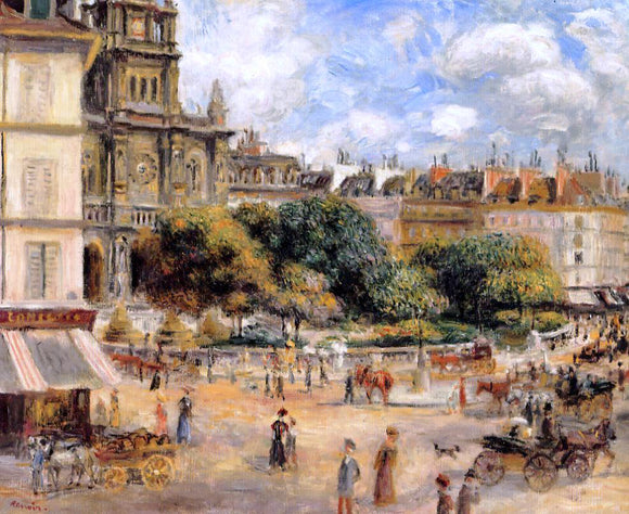  Pierre Auguste Renoir Place de la Trinite - Canvas Art Print