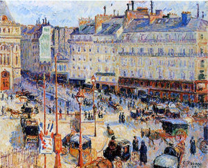  Camille Pissarro Place du Havre, Paris - Canvas Art Print