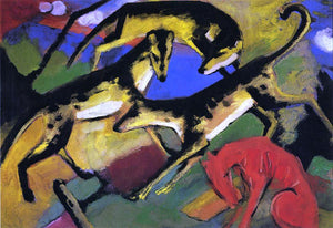  Franz Marc Playing Dogs - Canvas Art Print