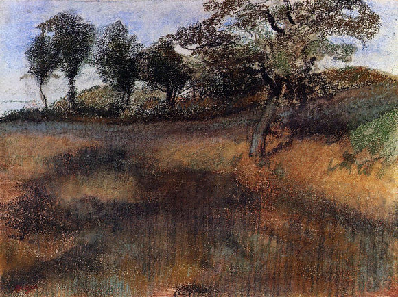  Edgar Degas Plowed Field - Canvas Art Print