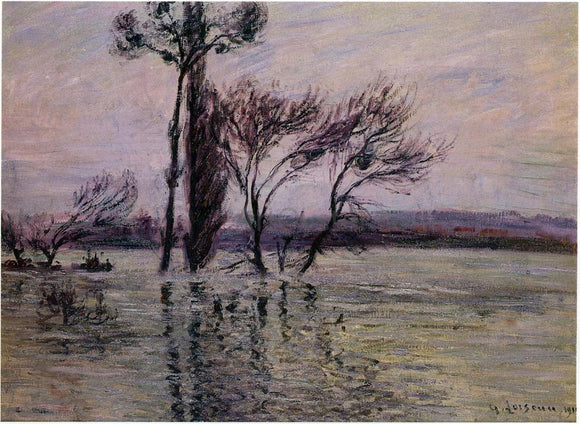  Gustave Loiseau Point Ile Submerged - Canvas Art Print