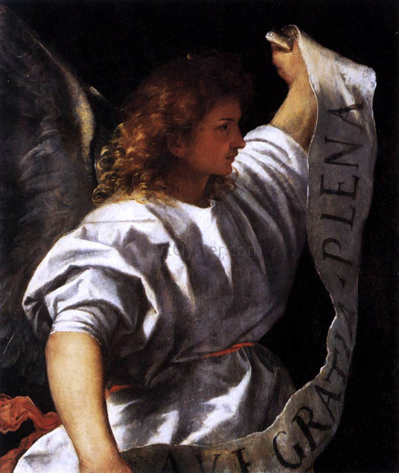  Titian Polyptych of the Resurrection: Archangel Gabriel - Canvas Art Print