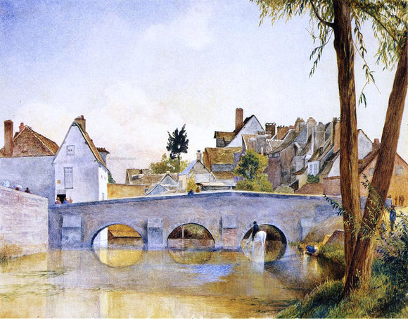  Henry Roderick Newman Pont de Minimes, Chartres - Canvas Art Print